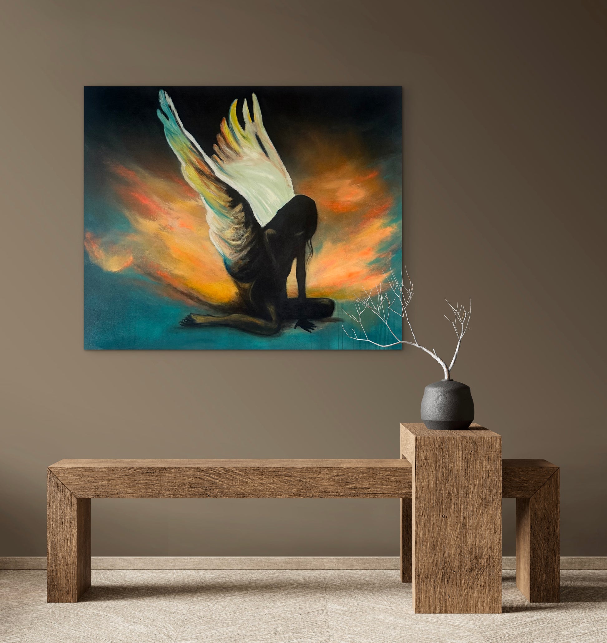 Angel; contemporary painting